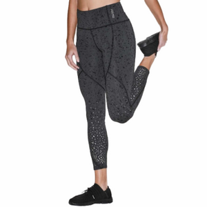 Lululemon X Soulcycle To The Beat Tight Reflective 24" Sz 6 Tempo Splatter Black